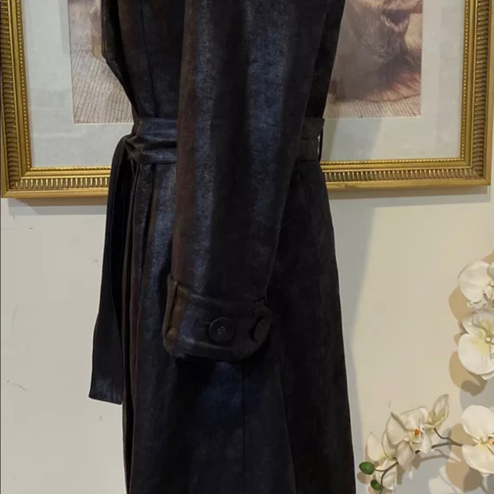 Anne Fontaine Colina Faux Leather Trench Coat View 4